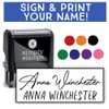 Signature Stamp with Custom Text & Name Below