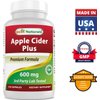 Best Naturals Apple Cider Vinegar Plus 600 Mg 120 Capsules - Vinegar Capsules for Healthier Digestion, Cleanse Body Naturally (Pack of 2)