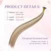 KiiKiiGirl Virgin Remy I Tip Hair Extensions Human Hair Chocolate Brown to Caramel Blonde Real Itip Human Hair Extensions 22Inch Pre Bonded I Tips Human Hair Extensions Invisible For Women 30G/Pack