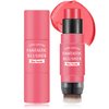 DuoZeng Cream Blush Stick with Brush,Double Head Blush Sticks for Cheeks Waterproof Cream Blush Makeup Stick Long Wearing Multi-Stick Blush for Lips,Cheeks & Eyes (#02 Rose Pink)