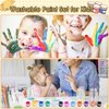 Cptoion 360Pcs Mini Acrylic Paint Set,Acrylic Paint Strips for Kids & Adults,24 Washable Filled Paint Strips in 12 Colors with 48 Brushes and 24 Mixing Palettes,Kids Paint Set for Home Party Favors