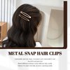 Cptots Snap Hair Clips Metal Hair Barrettes for Women Non Slip Barrettes for Thick and Thin Fine Hair,Brown,2.36 x 0.43 Inches,16 PCS