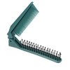 VOCOSTE Portable Folding Hair Comb, Travel Portable Folding Mini Hair Comb, Travel Small Foldable Hair Brush Hair Comb for Curly, Wet, Dry, Long Hair, Green