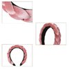 Hair bands for women's hair, Non-Slip Soft Solid Pink Thick Wide Solid Color Girls Hair Hoop Velvet Braided Headbands Cute Fashion Criss Cross Hair Band