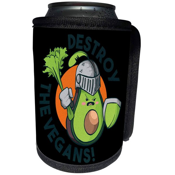 Can Cooler Bottle Wrap - Destroy the Vegans Food Vegetable Fighter Food
