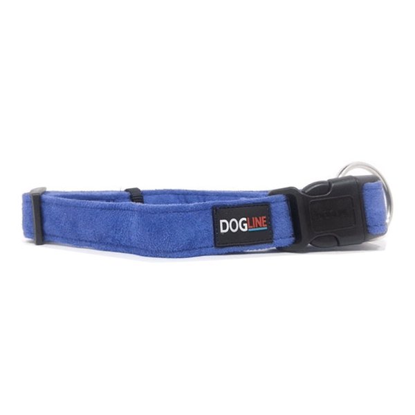 Dogline Comfort Microfiber Flat Collar for Dogs (W 1" L 15"-25"), Purple