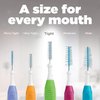 GUM Proxabrush Go-Betweens - Tight - Interdental Brushes - Soft Bristled Dental Picks for Plaque Removal Health - Safe for Braces & Dental Devices, 10ct (6pk)