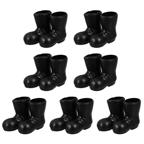 Toddmomy Mini Christmas Santa Boots, 7 Pairs of Decorative Mini Shoes Miniature Ankle Boots Santa Claus Doll Ornaments for Festival Home Indoor DIY Craft
