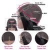 Josblue Deep Wave Lace Closure Wigs Human Hair Glueless Deep Curly Wave Lace Front Human Hair Wigs for Black Women with Baby Hair 150% Density(Natural Color, 18 Inch)