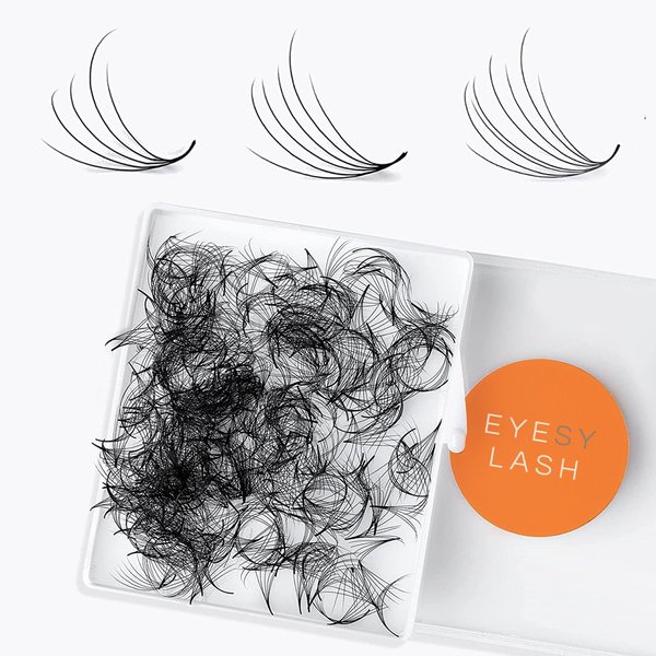 Eyesy Lash 500 Camellia Lash Extensions | 5D 0.07 Size 10-12-14mm Curl C | American Volume Lash Multiple Lengths Eyesy Eyelash Extension Pestanas Pelo A Pelo Create Depth, Textured, Layered Effect