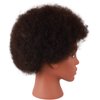 Kalyx African American Mannequin Head with 100% Human Hair Kinky Curly Hair Hairdresser Practice Styling Training Head Cosmetology Manikin Doll Head for Dye Cutting Braiding(137B)