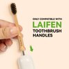PONPACE Bamboo Toothbrush Heads Compatible with Laifen, Soft Castor-Oil Bristles, Biodegradable Toothbrush Replacement Heads, Eco-Friendly & Daily Cleaning