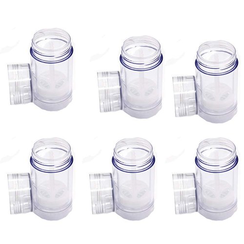 Clear Empty Plastic Round Deodorant Containers,Round Shape Bottom Filling Stick Deodorant Container Twist Up Stick Tube (C)