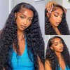 Wiggins 13x4 Deep Wave Lace Front Wigs Human Hair Curly Wigs For Black Women Deep Wave Lace Frontal Wet And Wavy Wig Human Hair Pre Plucked With Natural Baby Hair (13x4 Deep Wave Wig, 22 Inch)