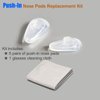 PTSLKHN Pushin Eyeglass Nose Pads, 5 Pairs of 15x8mm Soft Silicone Air Chamber Glasses Nose Pad, Glasses Nose Pads Replacement Kit with Glasses Cleaning Cloth