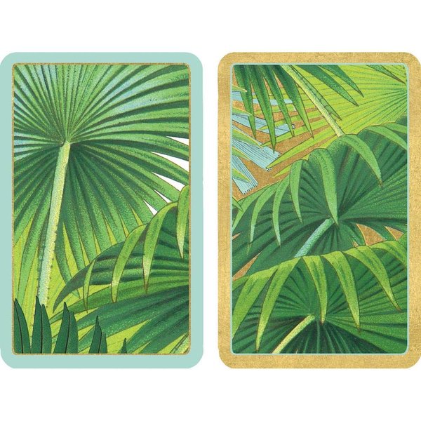 Caspari Palm Fronds Playing Cards - 2 Decks Included