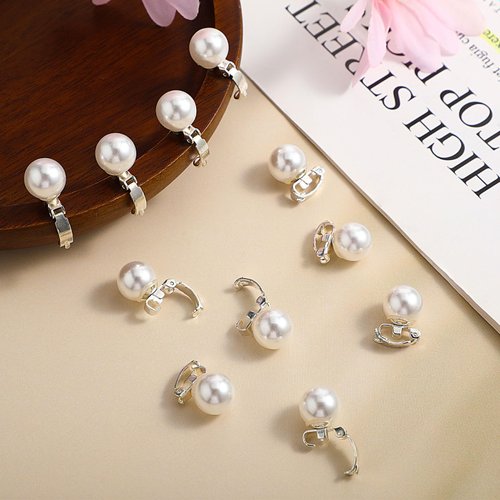 Andibro Mini Pearl Hair Clips, 30Pcs Fashion White Pearl Hair Pins Elegant Hair Barrettes Small Hair Clips Brides Pearl Hair Accessories Cute Pearl Hair Decorations for Wedding Parties Daily Use