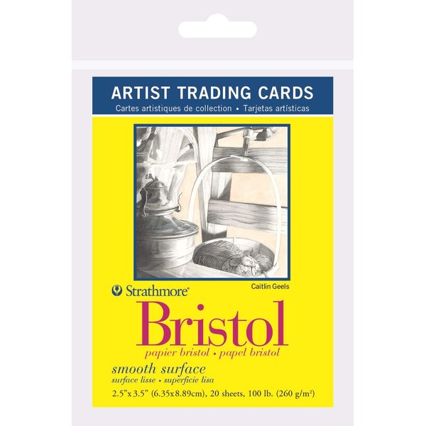 Strathmore 300 Series Bristol Artist Trading Cards, Smooth Surface, 20 Sheets