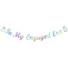 Pre-Strung In My Engaged Era Banner, Era Singer Engagement Banner for Engagement Party Decorations, Iridescent