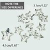 GKETN 10 PCS 1.22" Star Hair Clips Snap Hair Barrettes Non Slip Star Hair Accessories for Girls Women Cute Lovely 2000s Y2K Silver Metal Hair Clips