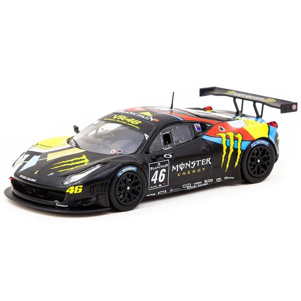 Tarmac Works 458 Italia GT3#46 Valentino Rossi - Alessio Salucci - Andrea Ceccato Monza - Blancpain Endurance Series (2012) "Hobby64 Series 1/64 Diecast Model Car T64-073-12BGT46M