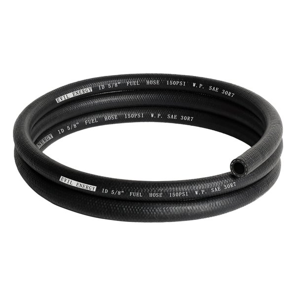 EVIL ENERGY 5/8 Fuel Hose Line Push Lock NBR Rubber SAE 30R7 5FT 150PSI