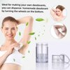 Minsily 10 Pcs 75ml Clear Empty Round Deodorant Containers 2.5 oz Twist Up Bottom Filling Stick Tube Plastic Lip Balm Tube Refillable Deodorant Bottle DIY Make Own Deodorant Lipstick Crayon Chapstick