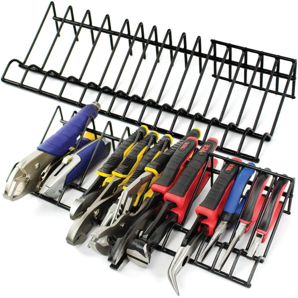 Plier Organizer Rack (2 Pack) Holds A Total of 30 Spring Loaded, Regular and Wide Handle Insulated Pliers, Two Tool Box Organizers, Pliers Storage That Fits Nicely in Your Tool Drawer or Tool Chest