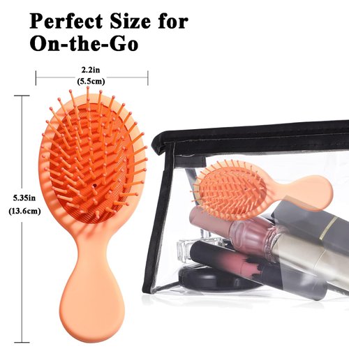 Mini Wet Hair Brush 12 Pieces, Mini Hair Brush for Travel, Mini Brush for Most Hair Types, Travel Brushes for Hair, Bridesmaid Gifts, Multicolor