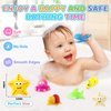 Color Changing No Hole Bath Toys for Kids Toddlers, Color Change Ocean Animal Toys with Drying Bag (6 Pack), Baby Bath Toys Water Toys Floating Fish Toys, Ocean Toys for Bathtub Pool Christmas