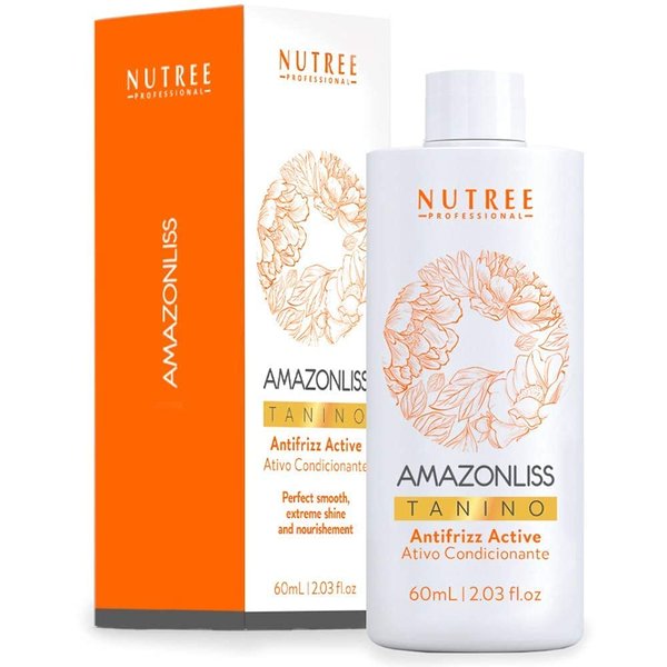 Amazonliss Hair Straightening Brazilian Treatment Tanino - Taninoplastia Hair Treatment - Smoothing, Hydrating, Repairing, Extreme Shine Effect - Formaldehyde Free - 2.03 Fl.oz (Tanino)