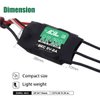 AGFRC 13A RC ESC Athlon Run Brushless Electronic Speed Controller 2-4S Lipo with 5V/2A BEC for Helicopter Fixed Wing Plane