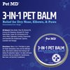 Pet MD Dog Paw Balm - 3-in-1 Paw, Nose/Snout, & Elbow Moisturizer & Paw Protectors for Dogs - 2 oz Paw Wax with Shea Butter, Coconut Oil, & Beeswax