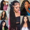 Beautymoon Water Wave Bundles 18 20 22 Inch Wet and Wavy Human Hair Weave Bundles 10A Brazilian Virgin Water Wave Hair 3 Bundles Human Hair Extensions for Black Women Natural Color