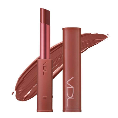 VDL Lip Stain Comfort Slip Lipstick 12, Extra Shot - Lightweight, Matte, Smooth Lipstick for Effortless Comfort. Vibrant and Long-Lasting Lip Color (0.09 oz) | Korean Skincare