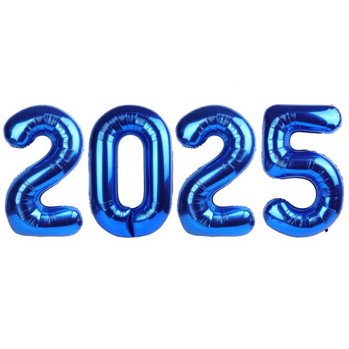 2025 Balloon Numbers - 40 Inch Navy Blue New Years Eve Party Supplies 2025, Nye Decor Party Decorations Happy New Year, New Years Eve Foil Party Balloons