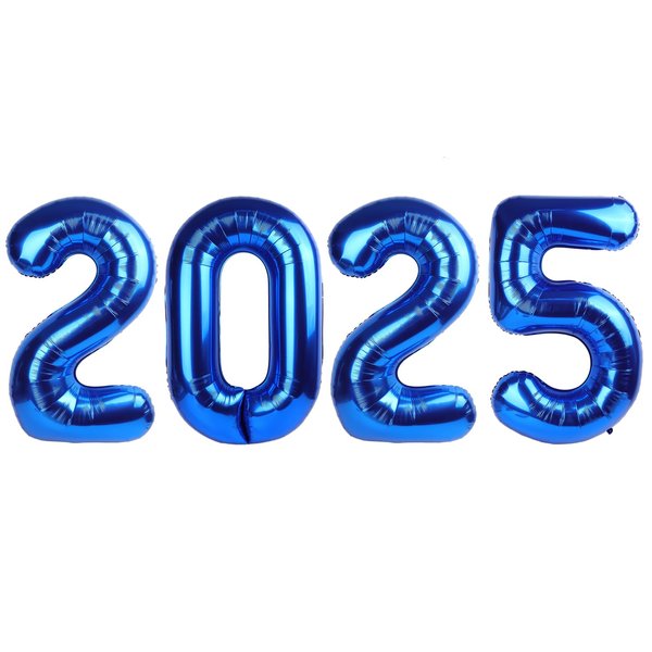 2025 Balloon Numbers - 40 Inch Navy Blue New Years Eve Party Supplies 2025, Nye Decor Party Decorations Happy New Year, New Years Eve Foil Party Balloons
