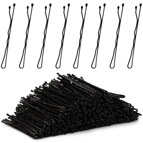 Tbestmax 800 Pcs Hair Bobby Pins, 2 Inch Black Hairpins with Box for Women Lady Girls Kids, Invisible Wave Hairgrip Barrette Hair Clip Bulk Hair Accessories