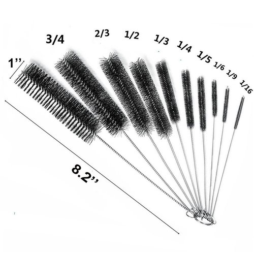 eBoot 8.2 Inch Nylon Tube Brush Pipe Cleaning Brushes with Packing Box, Set of 10