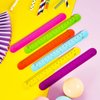24 Pieces Ruler Slap Bracelets Bands Colorful Ruler Snap Bands Wristband for Kids Classroom School Prize Party Favors