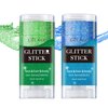 Body Glitter Gel, Joyeee 2pcs Face Glitter Body Gel Sequins Shimmer Liquid Eyeshadow, Chunky Glitter for Face Hair Nails, Holographic Cosmetic Laser Powder Festival Glitter Makeup 50ml
