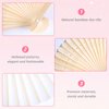 DomeStar 15PCS White Folding Paper Fans, Foldable Hand Fan Bamboo Fan Handheld White Fans for Wedding Summer Party DIY Craft Home Decoration