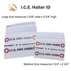 I.C.E. Halter ID Wraps Around a Flat or Rope Halter and Provides Your Emergency Contact Info to First Responder. Ideal for Everyday Use as well as for Natural Disaster Preparation (Large)