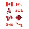 CARGEN National Flag Temporary Tattoos - 5 Sheets 8 Patterns Canada Flag Tattoos for Canadian Football Match World Cup Ball Game Great on Arm Face Shoulder for Kids Adults Party Festival