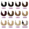 MY-LADY Nano Bead Hair Extensions Human Hair Invisible Nano Ring Hair Extensions Pre Bonded Cold Fushion Natural Nano Tips Extensions 50 Strands 50g 16 Inch #12P613 Golden Brown&Bleach Blonde
