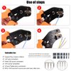 Hilitchi Professional Pin Crimping Tool 2.54mm 3.96mm 28-18awg 0.1-1.0mm² Compatible with Dupont Terminals with Wire-electrode Cutting Die Insulated Terminal Crimper/Stripper/Cutter Tool