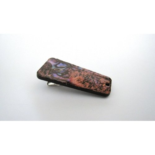 Generic Pink purple abalone shell effect multi-color marbled alligator hair clip