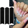 MOLILON 1185pcs French Tip Nail Guides Nail Stickers French Nail Tips Guides Self-Adhesive Moon V-Shaped French Manicure Strip for Edge Auxiliary Stickers DIY Stencil Tools 30 Sheets