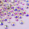 7200pcs Flatback Crystal Rhinestones Half Round Glue Fix Rhinestone for Crafts Nail Art（Crystal AB,SS6/1.9-2.1mm