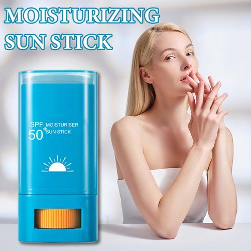 2 PCS Face Sunscreen Stick,SPF 50+ Sunscreen Stick Face,Oil Control Lightweight Sunscreen Face Stick,Matte Stick Sunscreen for Face